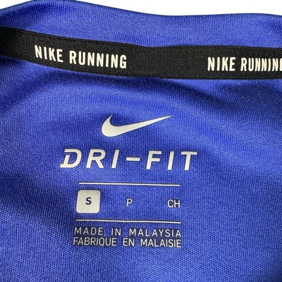 Nike DRI-FIT Miler T-Shirt Men S Blue Purple Running Reflective Crew Neck 872021 - Picture 6 of 11